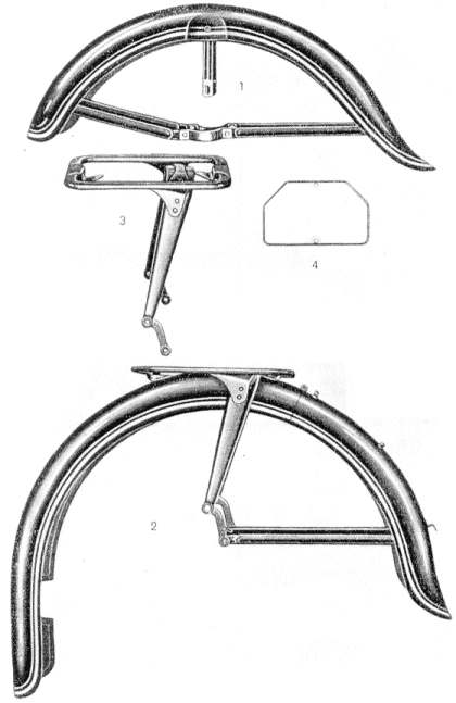 Tafel 19 - Schutzbleche, Gepäckträger und Nummernschilder