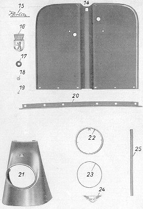 Tafel 16 - Verkleidung, vorn II