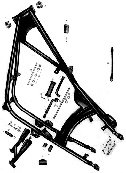 Tafel 13 Gruppe: Fahrgestell (Rahmen, Kippständer)