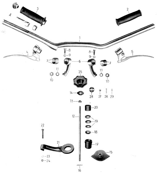 Tafel 15 Gruppe: Fahrgestell (Lenkeinrichtung, Handhebel)