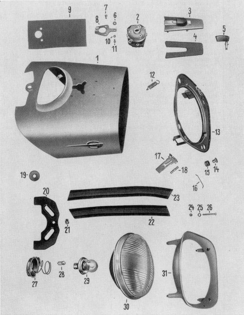Tafel 21 Elektrische Ausrüstung (Scheinwerfer)