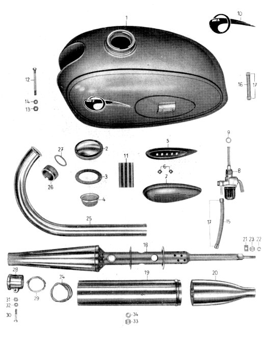 Tafel 16 Gruppe: Fahrgestell (Kraftstoffbehälter - Auspuff)