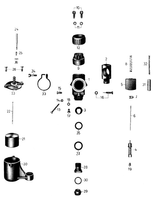 Tafel 7 Gruppe: Motor (Vergaser Typ: BVF N 271-0)