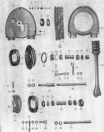 Tafel 15 Gruppe: Fahrgestell (Hinterradantrieb, Radnaben vorn und hinten (bis Fg.-Nr. 5002388))