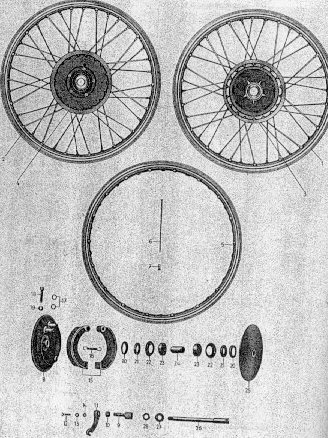 Tafel 16 Gruppe: Fahrgestell / Vollnabenausführung (Räder, Radkörper, Vorderradnabe (ab Fg.-Nr. 5002389) )