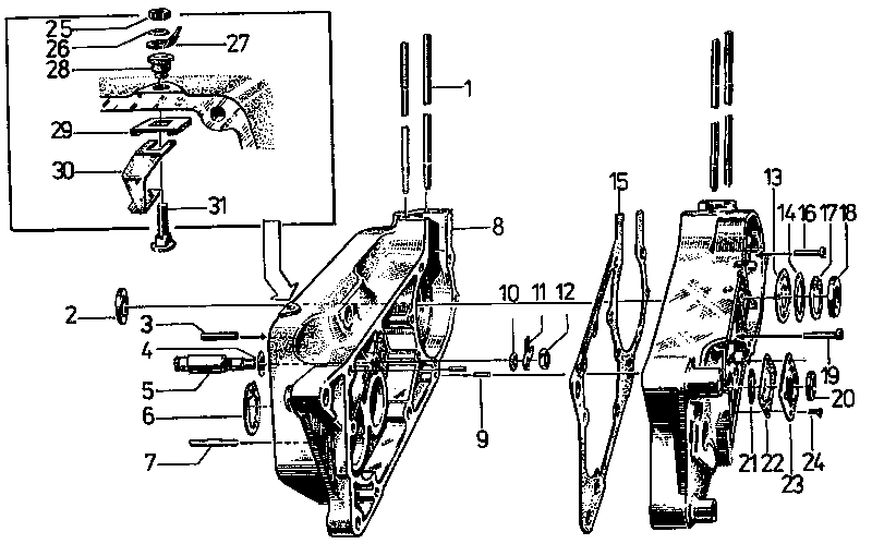 Motor und Motorgehäuse Tafel 1