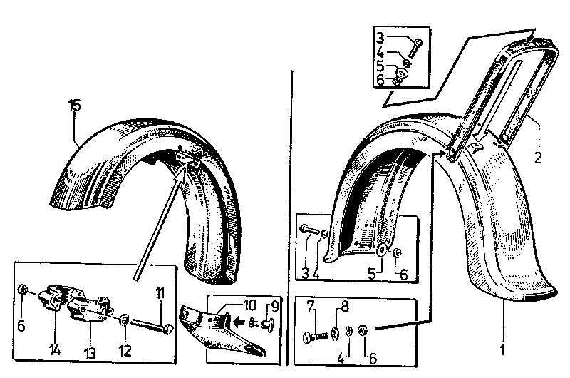 Kotflügel und Schutzblech SR 50, SR 80 und SR 50/1, SR 80/1 Tafel 18