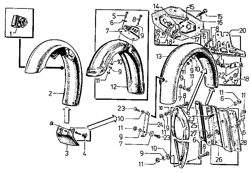 Schutzbleche und Kennzeichenhalterungen S 51, S 70 und S 51/1, S 70/1 Tafel 19