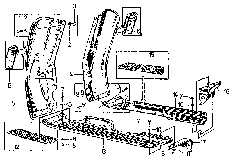 Beinschutz und Trittbrett SR 50, SR 80 und SR50/1, SR 80/1 Tafel 24