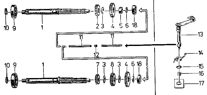 Getriebe-Kupplungswelle Tafel 4