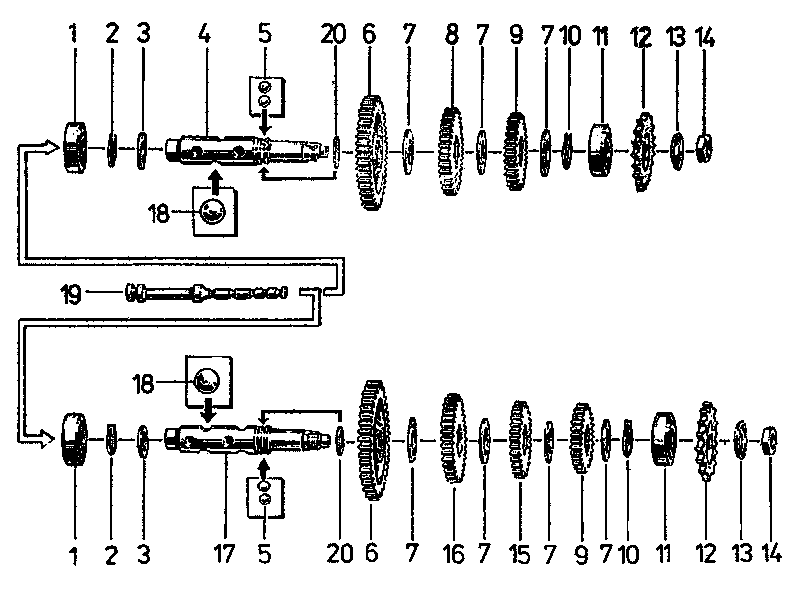 Getriebe-Abtriebswelle Tafel 5
